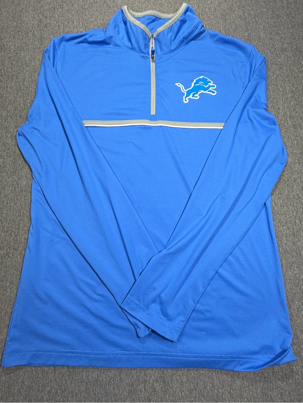 Detroit Lions Honolulu Blue 1/4 Zip Pullover Mens Med NFL Team Apparel Football